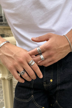 bloc ring silver