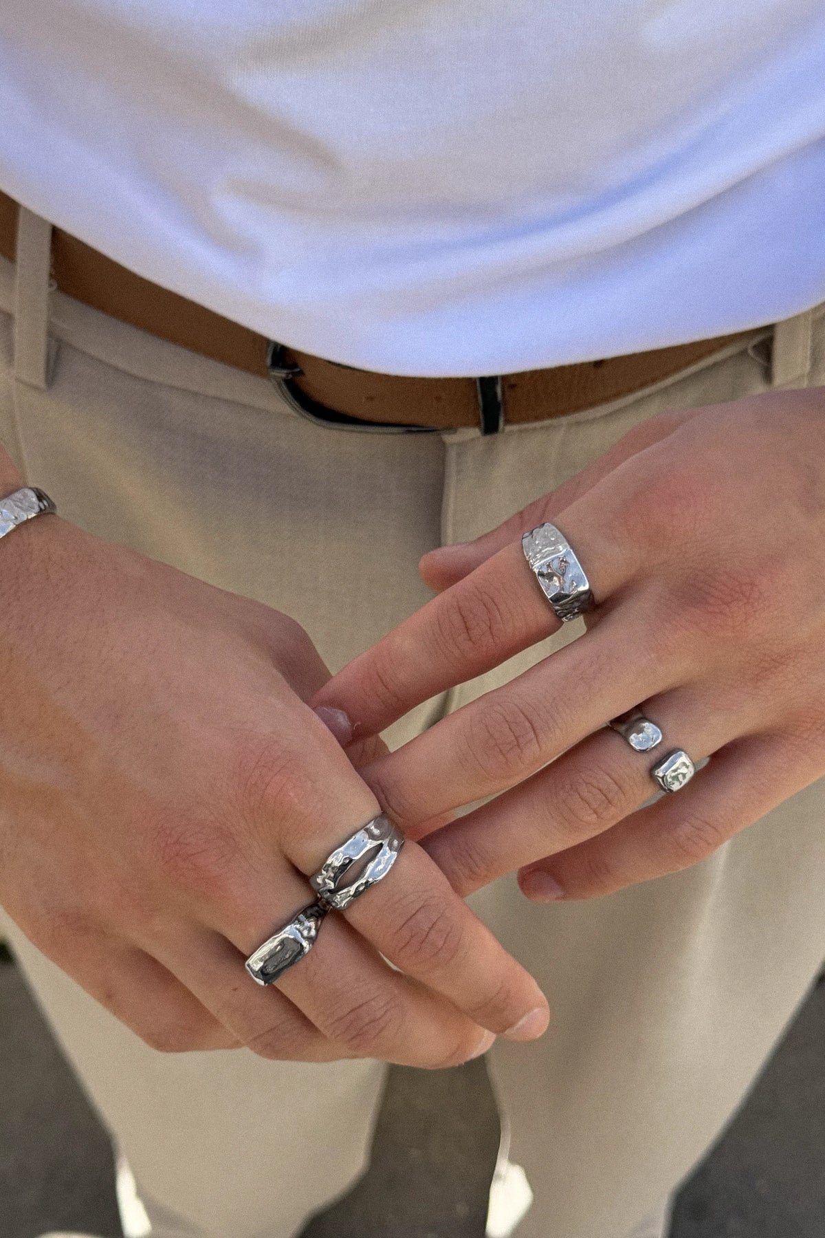 cassure ring silver