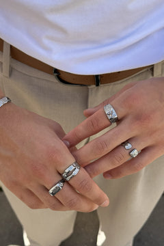 cassure ring silver