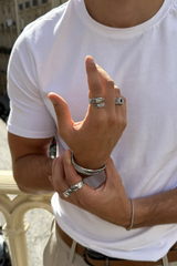 fissure ring silver